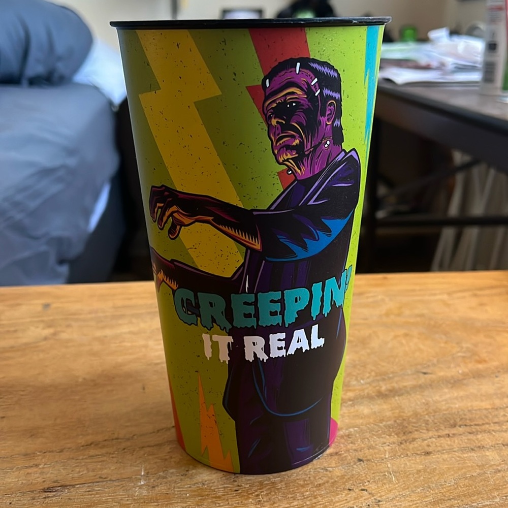 Frankenstein and Bride plastic cup